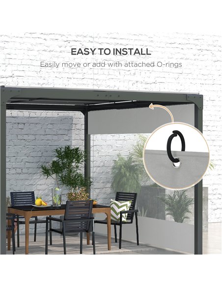 Outsunny Set of Two 3 x 2m Replacement Pergola Panels - Grey - pic 128285 | FastDaddyshop