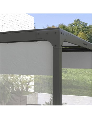 Outsunny Set of Two 3 x 2m Replacement Pergola Panels - Grey