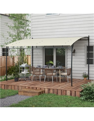 Outsunny 3 x 4m Metal Frame Pergola - Cream