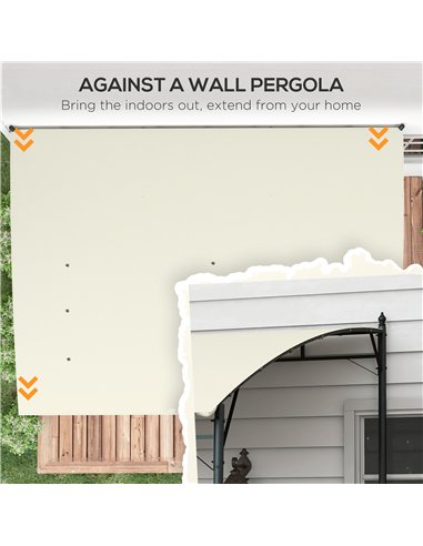 Outsunny 3 x 4m Metal Frame Pergola - Cream
