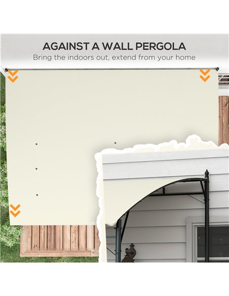 Outsunny 3 x 4m Metal Frame Pergola - Cream - pic 128292 | FastDaddyshop