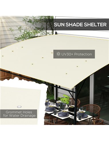 Outsunny 3 x 4m Metal Frame Pergola - Cream