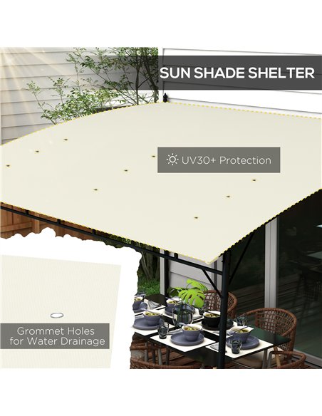Outsunny 3 x 4m Metal Frame Pergola - Cream - pic 128293 | FastDaddyshop