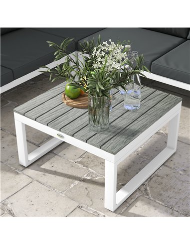 Outsunny 4 Pieces Patio Garden Set with 5-Level Recline Corner Sofa, Outdoor Garden Lounge Sectional Conversation Sofa Set with 