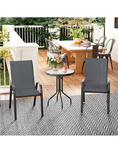 Outsunny Three-Piece Outdoor Garden Set - Grey