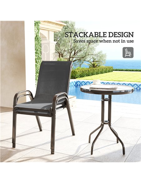Outsunny Three-Piece Outdoor Garden Set - Grey - pic 128509 | FastDaddyshop