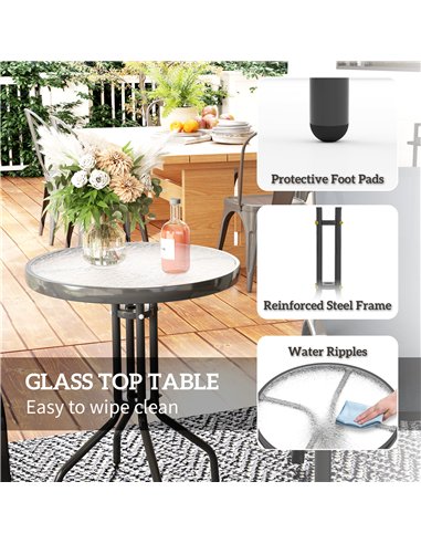 Outsunny Three-Piece Outdoor Garden Set - Grey