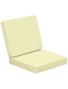 Outsunny Set of 2 Garden Seat and Back Cushion Set, Replacement Cushions for Outdoor Furniture with Seat Cushion and Back Cushio
