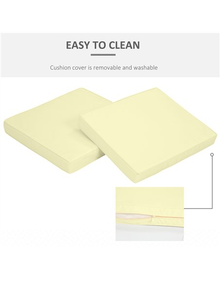 Outsunny Set of 2 Garden Seat and Back Cushion Set, Replacement Cushions for Outdoor Furniture with Seat Cushion and Back Cushio - pic 128519 | FastDaddyshop