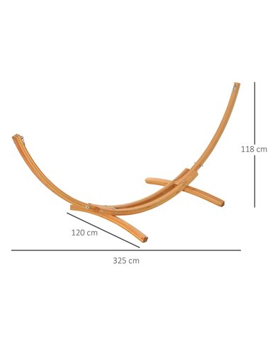 Outsunny 3(m) Wooden Hammock Stand Universal Garden Picnic Camp Accessories