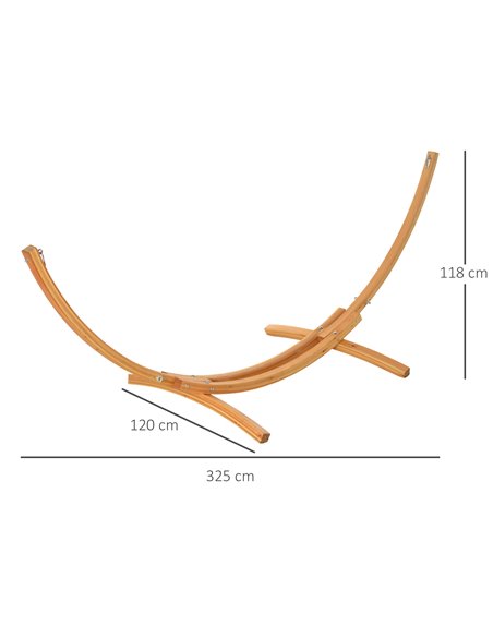 Outsunny 3(m) Wooden Hammock Stand Universal Garden Picnic Camp Accessories - pic 12856 | FastDaddyshop