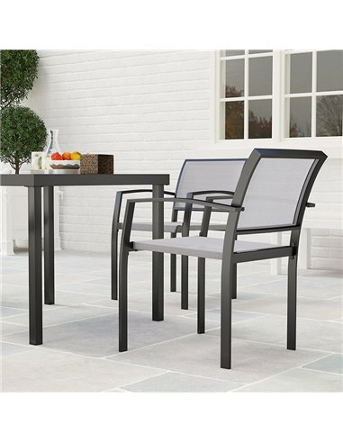 Outsunny Five-Piece Outdoor Garden Dining Set - Grey