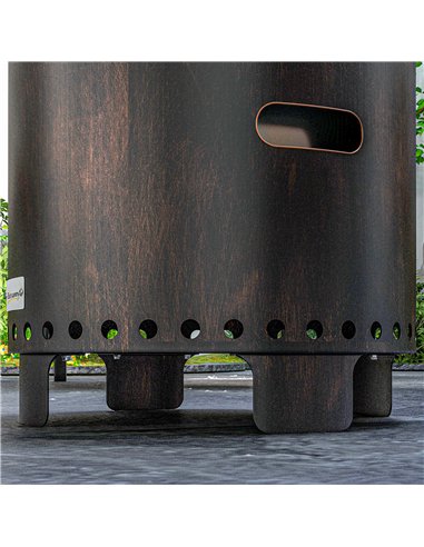 Outsunny Metal Wood-burning Smokeless Fire Pit, Black