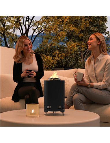 Outsunny Smokeless Fire Pit, 16 x 16 cm Stainless Steel Portable Wood Burning Firepit with Poker for Garden Camping Bonfire Part