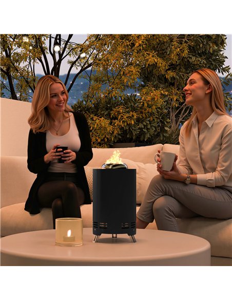 Outsunny Smokeless Fire Pit, 16 x 16 cm Stainless Steel Portable Wood Burning Firepit with Poker for Garden Camping Bonfire Part - pic 128713 | FastDaddyshop