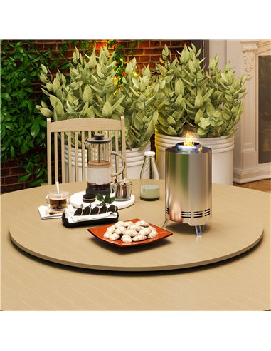 Outsunny Smokeless Fire Pit, 16 x 16 cm Stainless Steel Portable Wood Burning Firepit with Poker for Garden Camping Bonfire Part