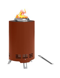 Outsunny Smokeless Fire Pit, 16 x 16 cm Stainless Steel Portable Wood Burning Firepit with Poker for Garden Camping Bonfire Part