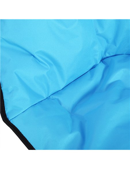 Outsunny Garden Folding Portable Padded Saucer Moon Chair Padded Round Outdoor Camping Travel Fishing Seat Blue - pic 128781 | FastDaddyshop