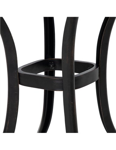Outsunny Cast Aluminium Bistro Table, Outdoor Square Side Table with Umbrella Hole, Garden Table for Balcony, Bronze Tone