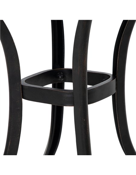 Outsunny Cast Aluminium Bistro Table, Outdoor Square Side Table with Umbrella Hole, Garden Table for Balcony, Bronze Tone - pic 128837 | FastDaddyshop