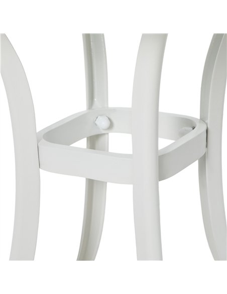 Outsunny Cast Aluminium Bistro Table, Outdoor Square Side Table with Umbrella Hole, Garden Table for Balcony, White - pic 128846 | FastDaddyshop