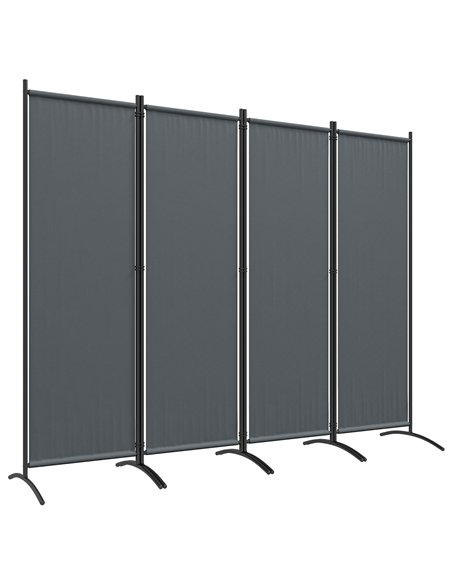 Outsunny 4 Panel Folding Garden Divider, 1.7m Privacy Screen with Wide Feet, Portable Freestanding Privacy Panel for Deck, Pool, - pic 128856 | FastDaddyshop