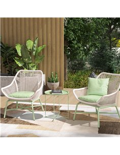 Outsunny Steel Removable Tray Top Garden Table - Green 2