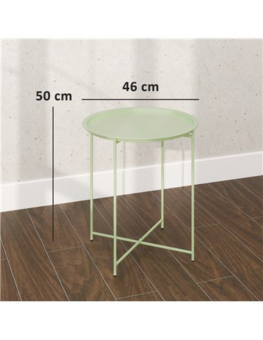 Outsunny Steel Removable Tray Top Garden Table - Green