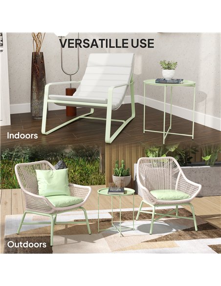 Outsunny Steel Removable Tray Top Garden Table - Green - pic 128952 | FastDaddyshop