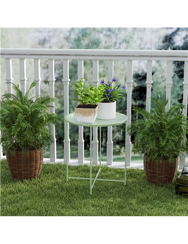 Outsunny Steel Removable Tray Top Garden Table - Green