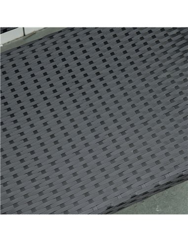 Outsunny Patio Rattan 2 Seater Garden Bench Wicker Weave Love Seater Armchair Furniture Outdoor Garden Conservatory Chair Black