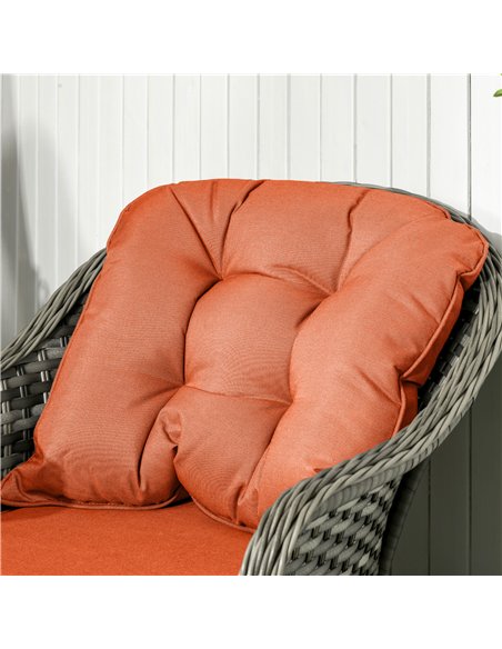 Outsunny Four-Piece Rattan Sofa Set, with Glass-Top Table - Orange - pic 129295 | FastDaddyshop