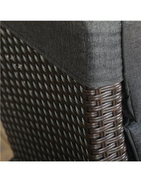 Outsunny Outdoor Recliner Chair with Adjustable Backrest and Footrest, Cushion, Side Tray, Grey - pic 129350 | FastDaddyshop