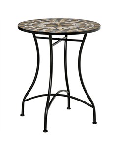 Outsunny Φ60cm Mosaic Outdoor Patio Table - Grey