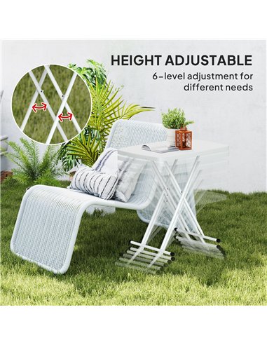 Outsunny Minimal Folding Outdoor Table - White