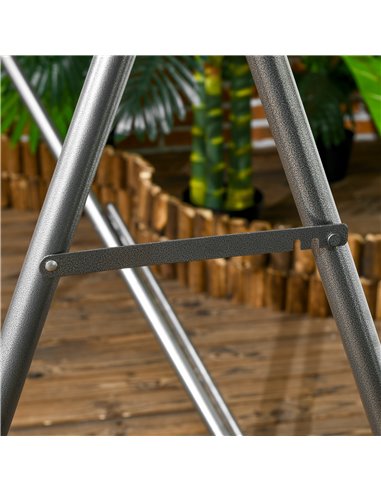 Outsunny Foldable Hammock Stand, Portable Hammock with Metal Frame, 2 in 1 Hammock Net Stand, Clothes Drying Rack, Load Capacity