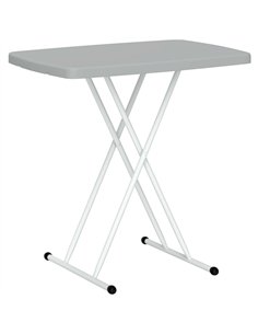 Outsunny Minimal Folding Outdoor Table - Grey/White