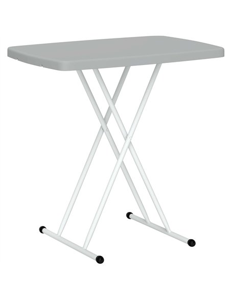 Outsunny Minimal Folding Outdoor Table - Grey/White - pic 129405 | FastDaddyshop