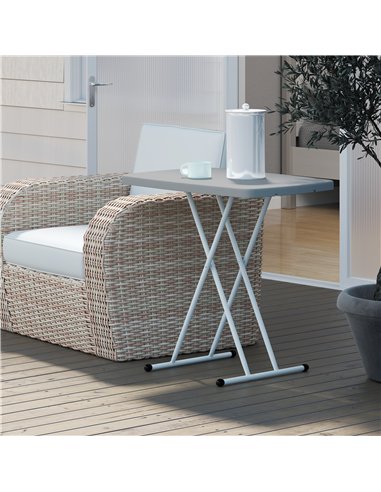 Outsunny Minimal Folding Outdoor Table - Grey/White
