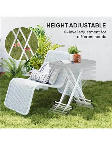 Outsunny Minimal Folding Outdoor Table - Grey/White