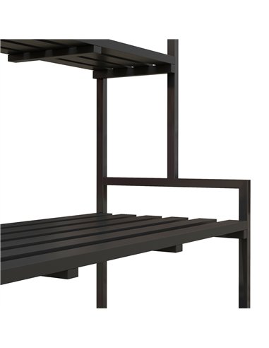 Outsunny 3 Tiered Plant Rack with Hanging Hooks, Tall Plant Stand for Indoor Outdoor Porch Balcony Use, Black