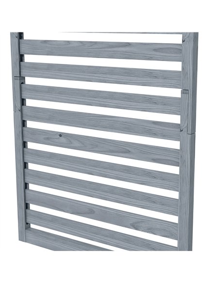 Outsunny Wall Mounted Plant Stands Set of 2, Fir Wood Flower Stand with Shelves and Slatted Trellis for Patio, Balcony, Porch - pic 129466 | FastDaddyshop