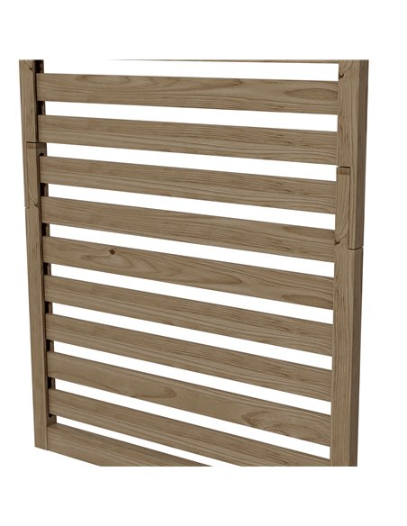 Outsunny Wall Mounted Plant Stands Set of 2, Fir Wood Flower Stand with Shelves and Slatted Trellis for Patio, Balcony, Porch - pic 129475 | FastDaddyshop