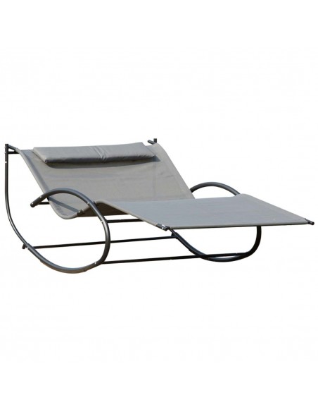 Outsunny Double Hammock Chair, Sun Lounger, Grey - pic 12950 | FastDaddyshop