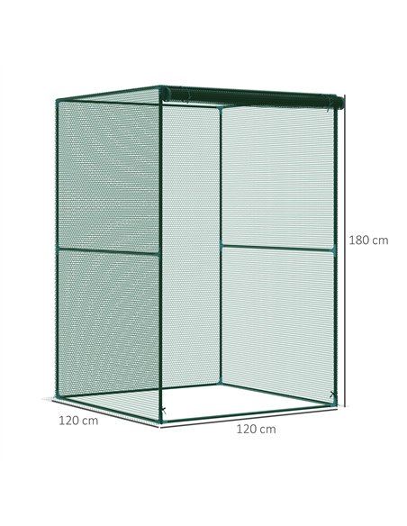 Outsunny Set of 2 Fruit Cage Bird Netting, Vegetable Plant Protection Tent with Zipped Door, Anti Bird, Insects, Small Animals,  - pic 129506 | FastDaddyshop