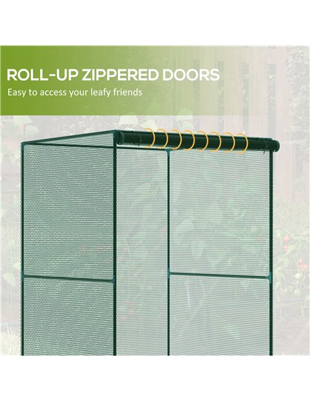 Outsunny Set of 2 Fruit Cage Bird Netting, Vegetable Plant Protection Tent with Zipped Door, Anti Bird, Insects, Small Animals,  - pic 129509 | FastDaddyshop