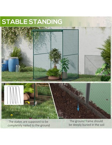 Outsunny Set of 2 Fruit Cage Bird Netting, Vegetable Plant Protection Tent with Zipped Door, Anti Bird, Insects, Small Animals, 