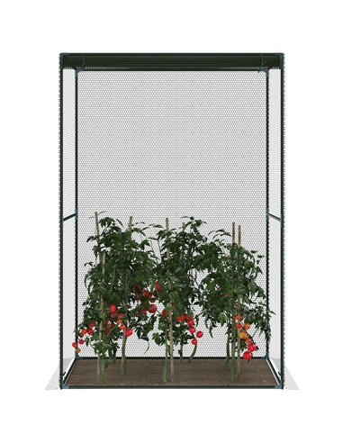 Outsunny Set of 2 Fruit Cage Bird Netting, Vegetable Plant Protection Tent with Zipped Door, Anti Bird, Insects, Small Animals, 
