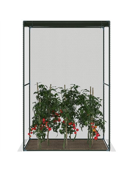 Outsunny Set of 2 Fruit Cage Bird Netting, Vegetable Plant Protection Tent with Zipped Door, Anti Bird, Insects, Small Animals,  - pic 129511 | FastDaddyshop