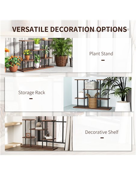 Outsunny Four-Tier Wooden Shelf Plant Stand - pic 129537 | FastDaddyshop